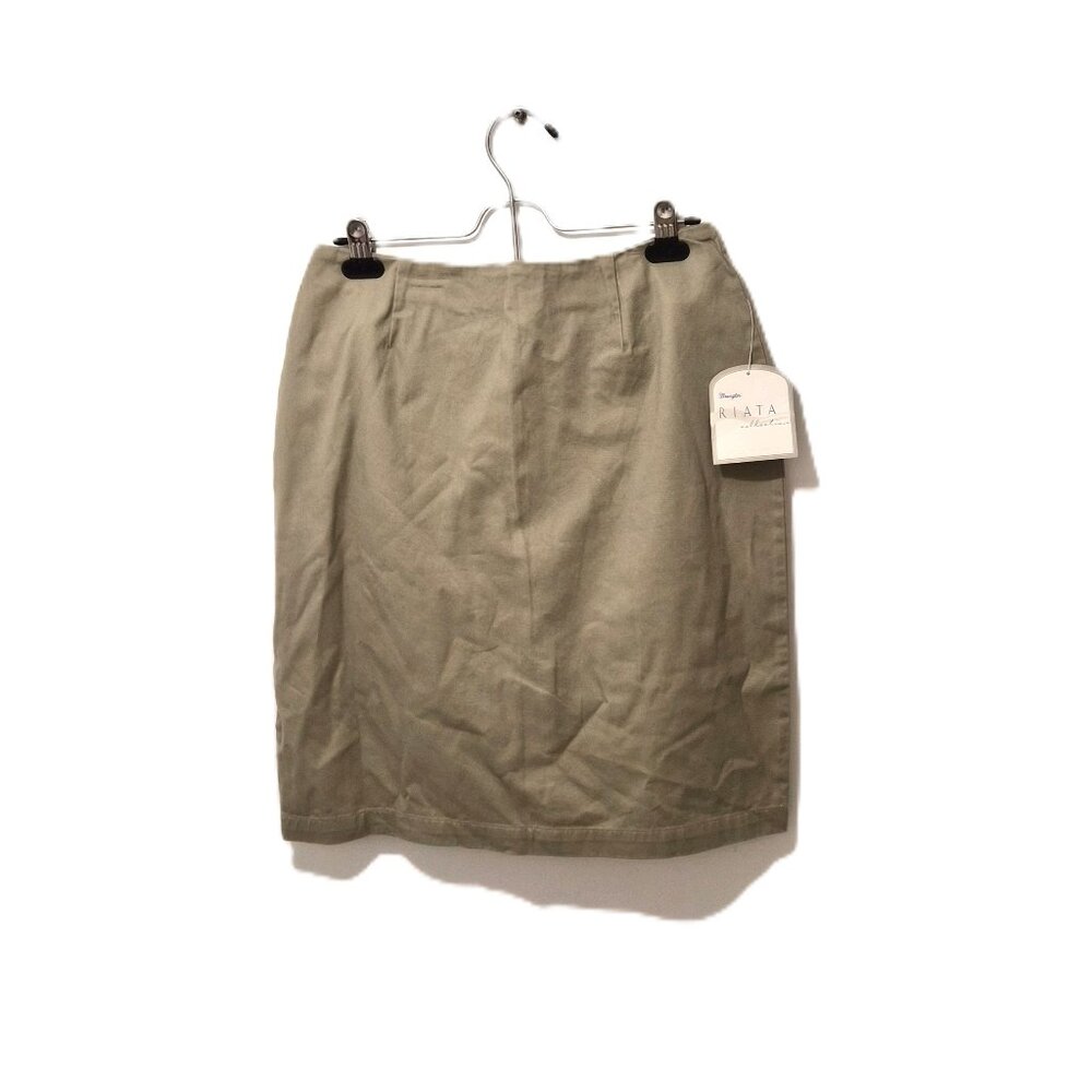 VTG Wrangler Riata Khaki Cotton Skirt Size 10 – Y2K Minimalist Westerncore Norm